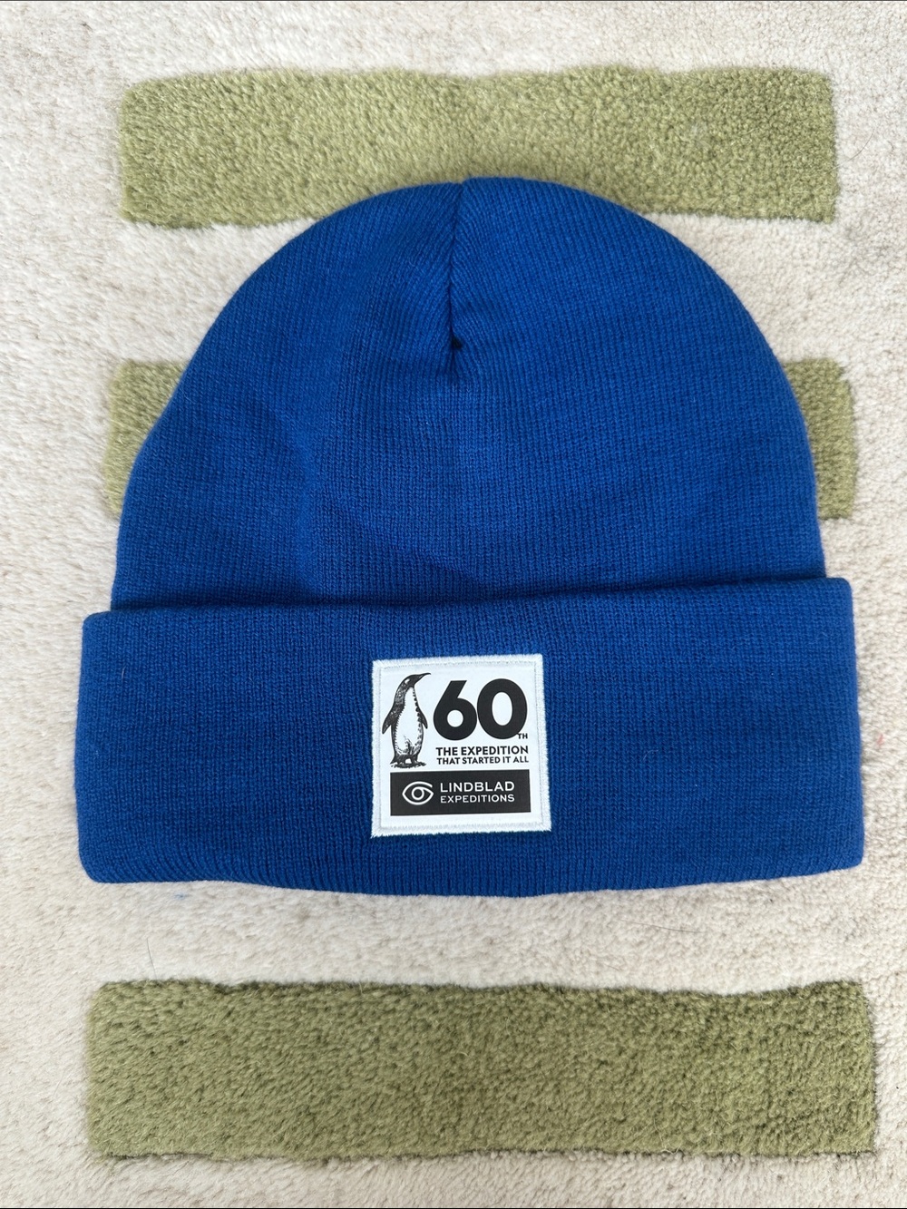 National Geographic Blue Knit Beanie Winter Hat